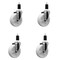 Service Caster 5'' Nylon Wheel Swivel 1-3/8'' Expanding Stem Caster Set, 4PK SCC-EX20S514-NYS-138-4 - alternate 1